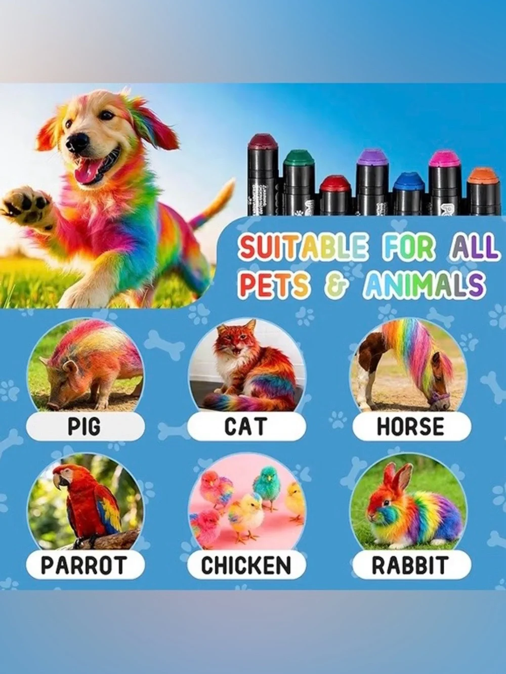 Pet Hair Dye Kit - Safe Non-toxic